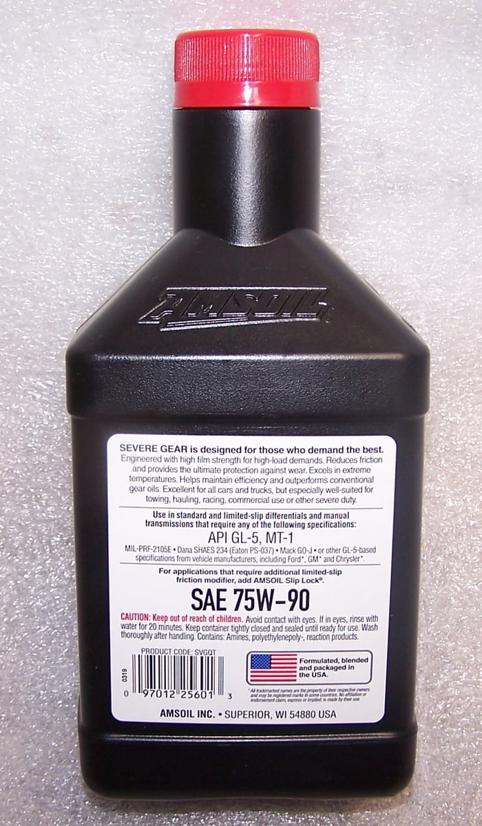 Amsoil Severe Synthetic Gear Lube 75W90